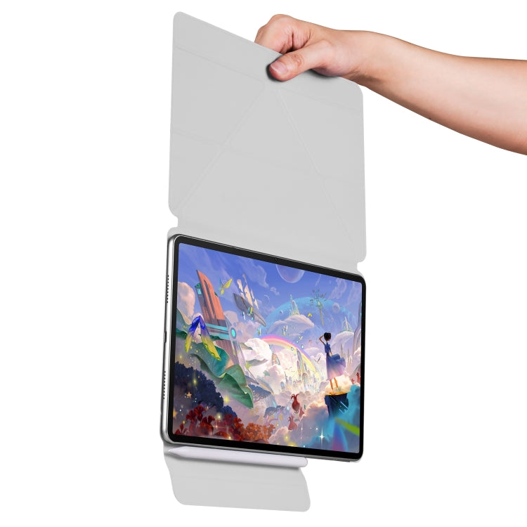For Huawei MatePad Air 11.5 2023 Fixed Buckle Magnetic Deformation Leather Tablet Case(Grey) - Huawei by PMC TechLife | Online Shopping South Africa | PMC TechLife | Buy Now Pay Later Mobicred