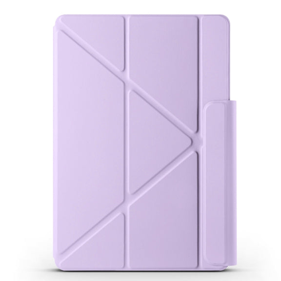 For Huawei MatePad Air 11.5 2023 Fixed Buckle Magnetic Deformation Leather Tablet Case(Purple)