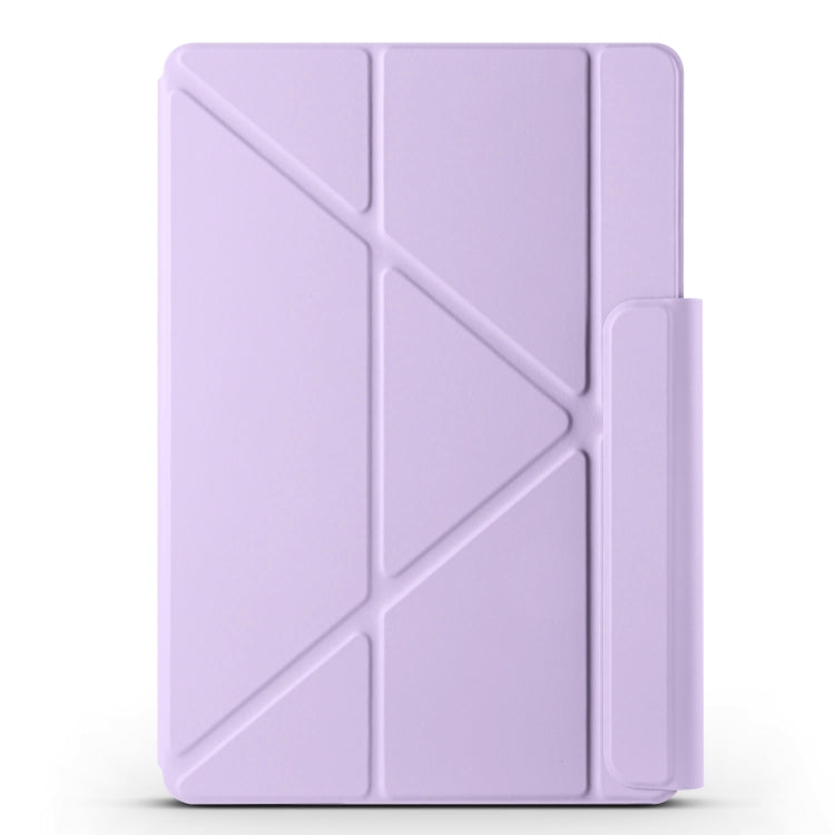 For Huawei MatePad Air 11.5 2023 Fixed Buckle Magnetic Deformation Leather Tablet Case(Purple)