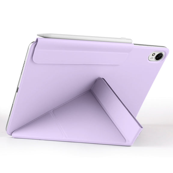 For Huawei MatePad Air 11.5 2023 Fixed Buckle Magnetic Deformation Leather Tablet Case(Purple)
