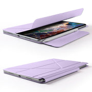 For Huawei MatePad Air 11.5 2023 Fixed Buckle Magnetic Deformation Leather Tablet Case(Purple)