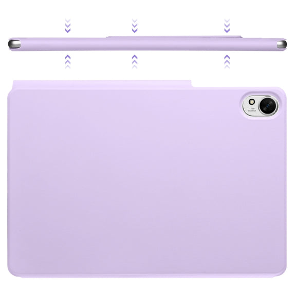 For Huawei MatePad Air 11.5 2023 Fixed Buckle Magnetic Deformation Leather Tablet Case(Purple)