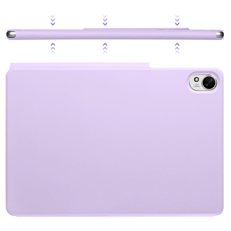 For Huawei MatePad Air 11.5 2023 Fixed Buckle Magnetic Deformation Leather Tablet Case(Purple)