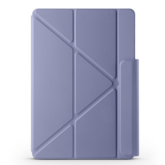 For Huawei MatePad Air 11.5 2023 Fixed Buckle Magnetic Deformation Leather Tablet Case(Lavender Purple)