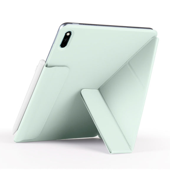 For Huawei MatePad 11 2021 Fixed Buckle Magnetic Deformation Leather Tablet Case(Baby Green)