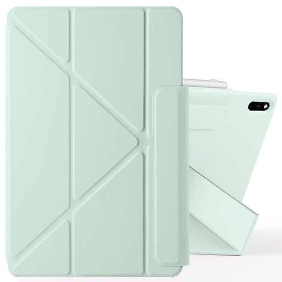 For Huawei MatePad 11 2021 Fixed Buckle Magnetic Deformation Leather Tablet Case(Baby Green)