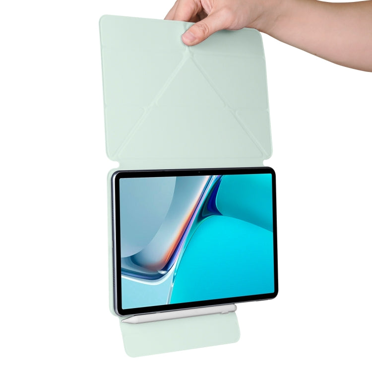 For Huawei MatePad 11 2021 Fixed Buckle Magnetic Deformation Leather Tablet Case(Baby Green) - Huawei by PMC TechLife | Online Shopping South Africa | PMC TechLife | Buy Now Pay Later Mobicred