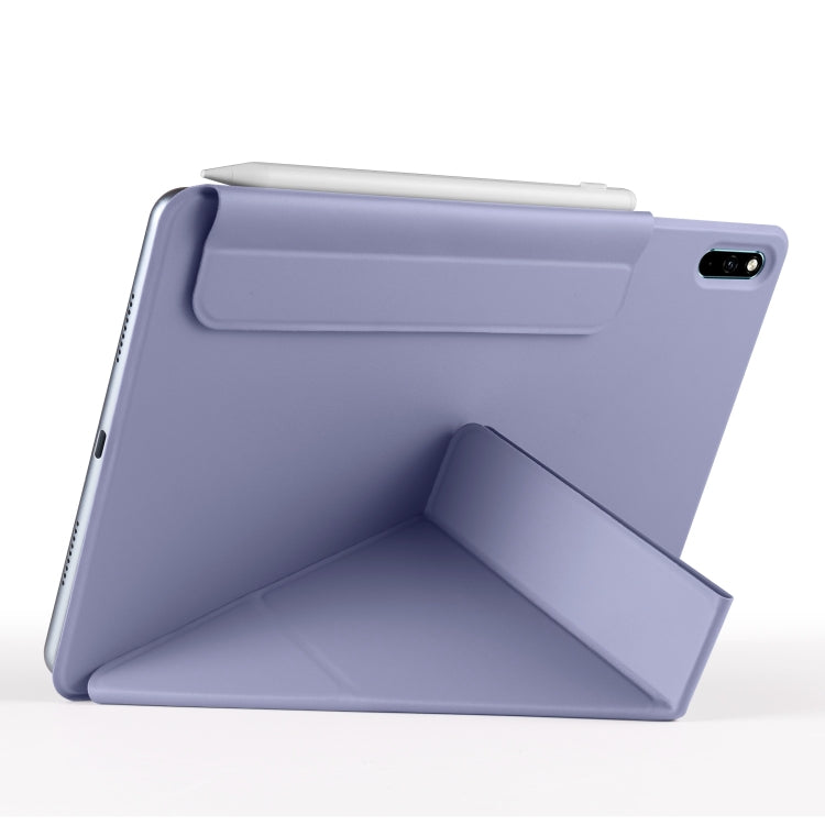 For Huawei MatePad 11 2021 Fixed Buckle Magnetic Deformation Leather Tablet Case(Lavender Purple) - free shipping - PMC TechLife - Order now!