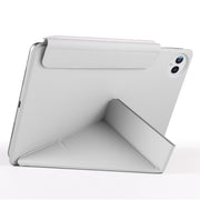 For Huawei MatePad Pro 13.2 2023 Fixed Buckle Magnetic Deformation Leather Tablet Case(Grey)