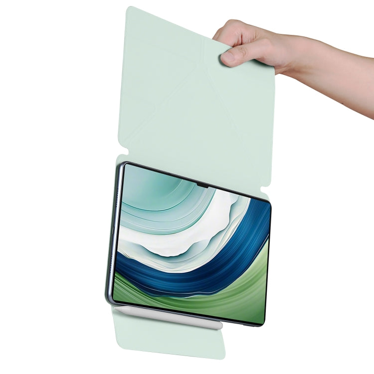 For Huawei MatePad Pro 13.2 2023 Fixed Buckle Magnetic Deformation Leather Tablet Case(Baby Green) - Huawei by PMC TechLife | Online Shopping South Africa | PMC TechLife | Buy Now Pay Later Mobicred