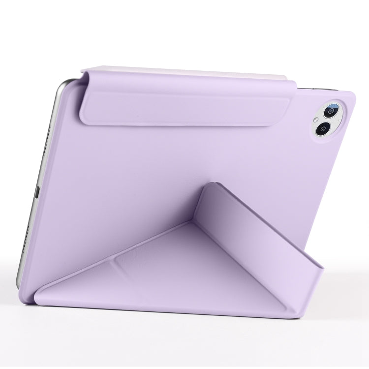 For Huawei MatePad Pro 13.2 2023 Fixed Buckle Magnetic Deformation Leather Tablet Case(Purple)