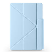 For Huawei MatePad Air 12 2024 Fixed Buckle Magnetic Deformation Leather Tablet Case(Ice Blue)