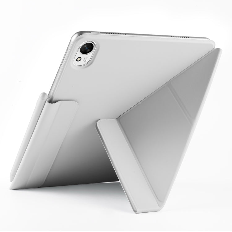 For Huawei MatePad Air 12 2024 Fixed Buckle Magnetic Deformation Leather Tablet Case(Grey) - Huawei by PMC TechLife | Online Shopping South Africa | PMC TechLife | Buy Now Pay Later Mobicred