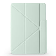 For Huawei MatePad Air 12 2024 Fixed Buckle Magnetic Deformation Leather Tablet Case(Baby Green)