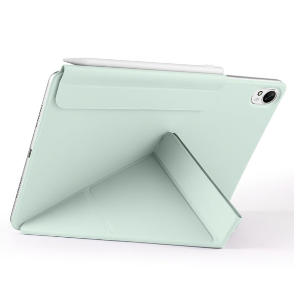 For Huawei MatePad Air 12 2024 Fixed Buckle Magnetic Deformation Leather Tablet Case(Baby Green)