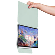 For Huawei MatePad Air 12 2024 Fixed Buckle Magnetic Deformation Leather Tablet Case(Baby Green)
