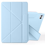 For Huawei MatePad Pro 12.2 2024 Fixed Buckle Magnetic Deformation Leather Tablet Case(Ice Blue)