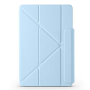 For Huawei MatePad Pro 12.2 2024 Fixed Buckle Magnetic Deformation Leather Tablet Case(Ice Blue)