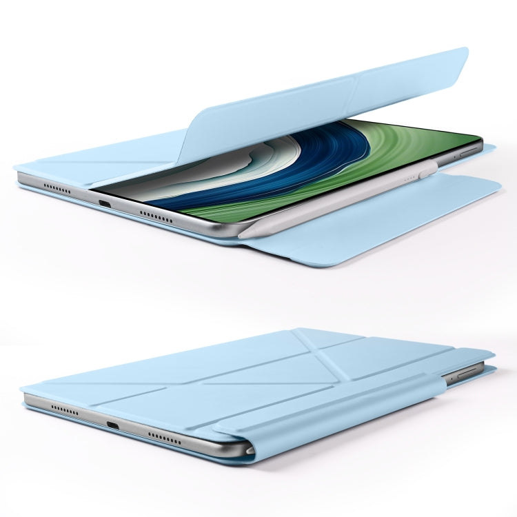 For Huawei MatePad Pro 12.2 2024 Fixed Buckle Magnetic Deformation Leather Tablet Case(Ice Blue) - Huawei by PMC TechLife | Online Shopping South Africa | PMC TechLife | Buy Now Pay Later Mobicred