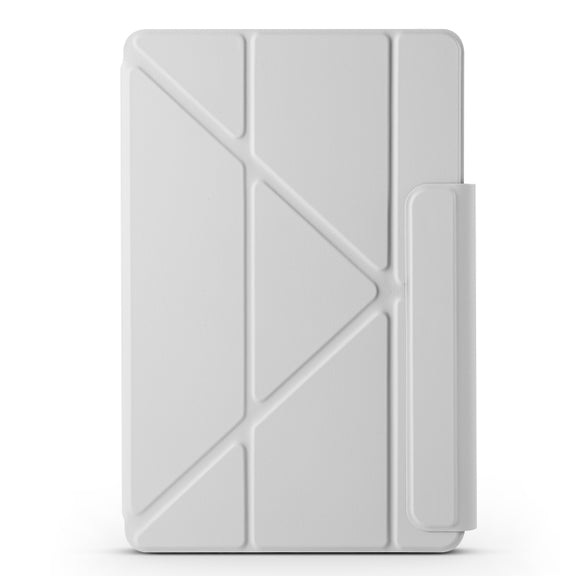 For Huawei MatePad Pro 12.2 2024 Fixed Buckle Magnetic Deformation Leather Tablet Case(Grey)