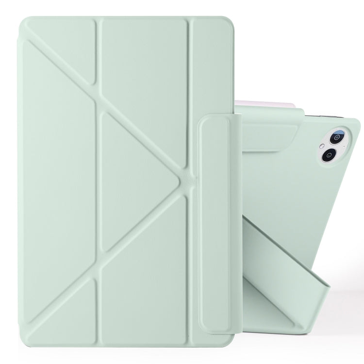 For Huawei MatePad Pro 12.2 2024 Fixed Buckle Magnetic Deformation Leather Tablet Case(Baby Green) - Huawei by PMC TechLife | Online Shopping South Africa | PMC TechLife | Buy Now Pay Later Mobicred