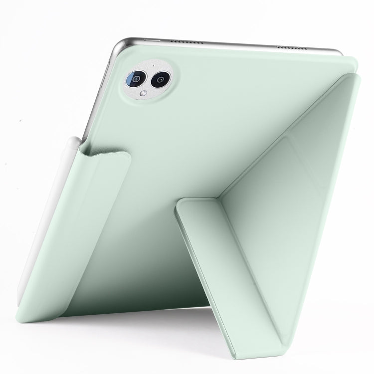 For Huawei MatePad Pro 12.2 2024 Fixed Buckle Magnetic Deformation Leather Tablet Case(Baby Green) - Huawei by PMC TechLife | Online Shopping South Africa | PMC TechLife | Buy Now Pay Later Mobicred