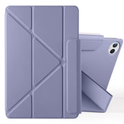 For Huawei MatePad Pro 12.2 2024 Fixed Buckle Magnetic Deformation Leather Tablet Case(Lavender Purple)