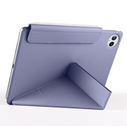 For Huawei MatePad Pro 12.2 2024 Fixed Buckle Magnetic Deformation Leather Tablet Case(Lavender Purple)