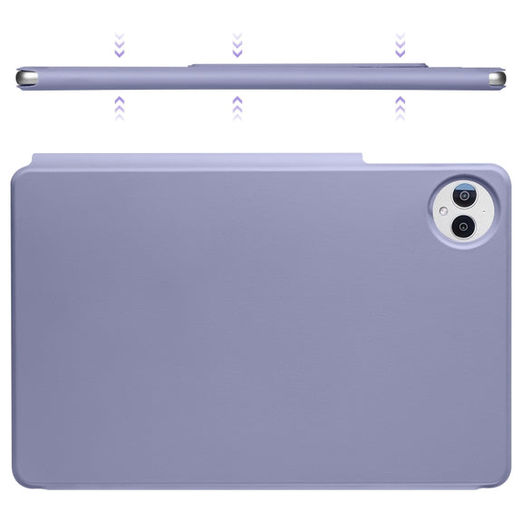 For Huawei MatePad Pro 12.2 2024 Fixed Buckle Magnetic Deformation Leather Tablet Case(Lavender Purple)