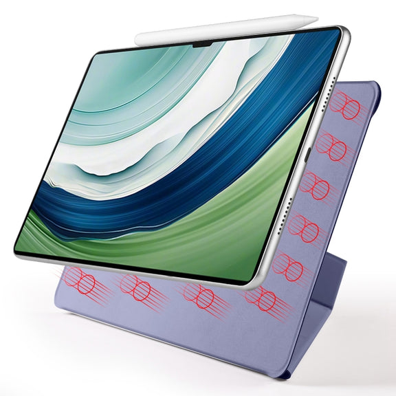 For Huawei MatePad Pro 12.2 2024 Fixed Buckle Magnetic Deformation Leather Tablet Case(Lavender Purple)