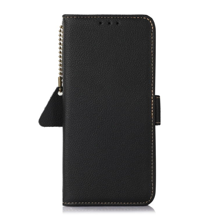 For Samsung Galaxy S25 Ultra 5G Side-Magnetic TJ Genuine Leather RFID Phone Case(Black)