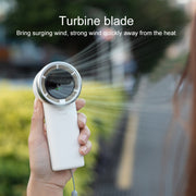 N603 HD Digital Display Handheld Turbine Fan(White)