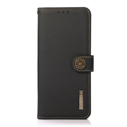 For Samsung Galaxy S25 Ultra 5G KHAZNEH Custer Genuine Leather RFID Phone Case(Black)