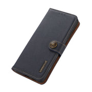 For Samsung Galaxy S25 Ultra 5G KHAZNEH Custer Genuine Leather RFID Phone Case(Blue)