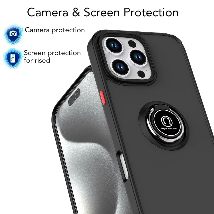 For iPhone 16 Pro Max Q Shadow 1 Series TPU + PC Phone Case with Ring(Black+Red) - iPhone 16 Pro Max Cases by PMC TechLife | Online Shopping South Africa | PMC TechLife | Buy Now Pay Later Mobicred