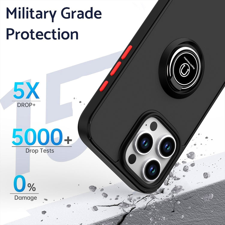 For iPhone 16 Pro Max Q Shadow 1 Series TPU + PC Phone Case with Ring(Black+Red) - iPhone 16 Pro Max Cases by PMC TechLife | Online Shopping South Africa | PMC TechLife | Buy Now Pay Later Mobicred