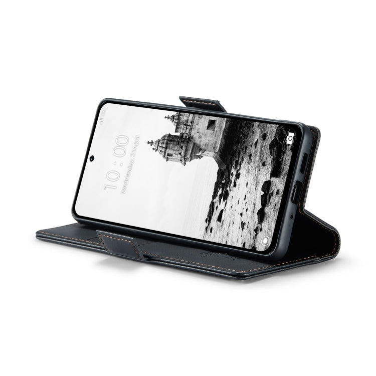 For Redmi 13 CaseMe 023 Butterfly Buckle Litchi Texture RFID Anti-theft Leather Phone Case(Black)