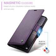 For Redmi 13 CaseMe 023 Butterfly Buckle Litchi Texture RFID Anti-theft Leather Phone Case(Pearly Purple)