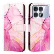 For Redmi K70 Ultra 5G Global PT003 Marble Pattern Flip Leather Phone Case(Pink Purple Gold)