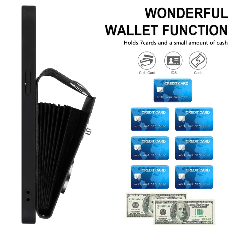 For Motorola Moto G Play 2024 5G Organ Card Bag Ring Holder Phone Case with Long Lanyard(Black)