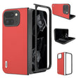 For Google Pixel 9 Pro Fold ABEEL Genuine Leather Luolai Series Phone Case(Red) - Google Cases by PMC TechLife | Online Shopping South Africa | PMC TechLife | Buy Now Pay Later Mobicred