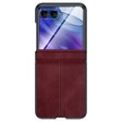 For Motorola Razr 50 Ultra Integrated Film Hinge Folding PU Phone Case(Red) - Motorola Cases by PMC TechLife | Online Shopping South Africa | PMC TechLife | Buy Now Pay Later Mobicred