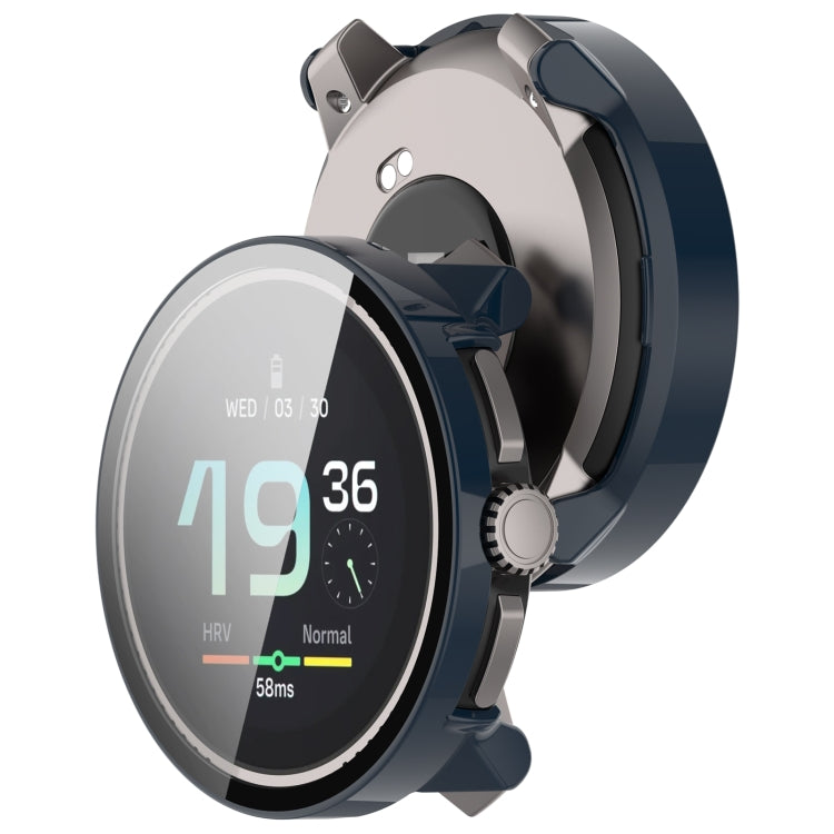 For Suunto Race S PC + Tempered Glass Film Integrated Watch Protective Case(Dark Blue)