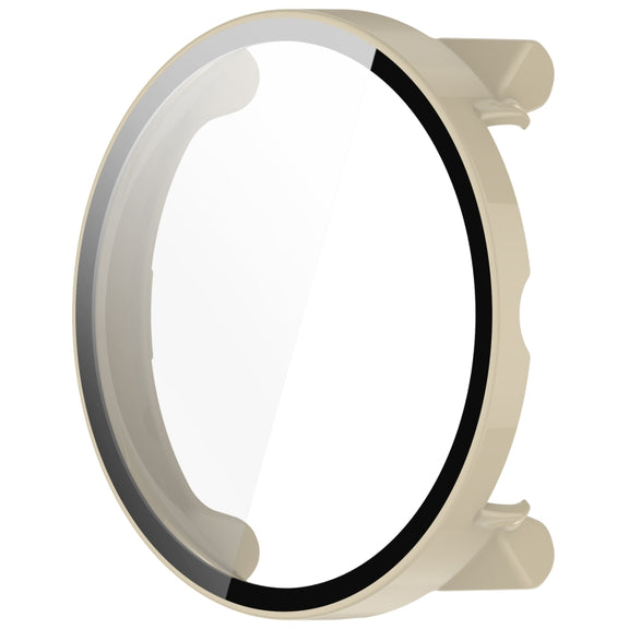 For Suunto Race S PC + Tempered Glass Film Integrated Watch Protective Case(Ivory White)
