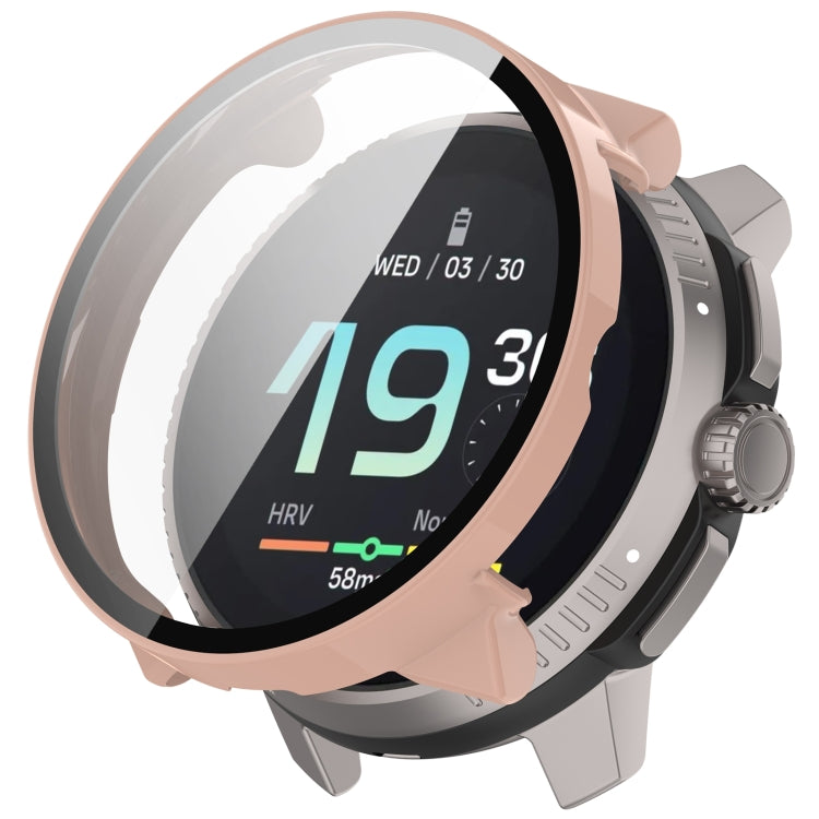 For Suunto Race S PC + Tempered Glass Film Integrated Watch Protective Case(Pink) - Watch Case by PMC TechLife | Online Shopping South Africa | PMC TechLife | Buy Now Pay Later Mobicred