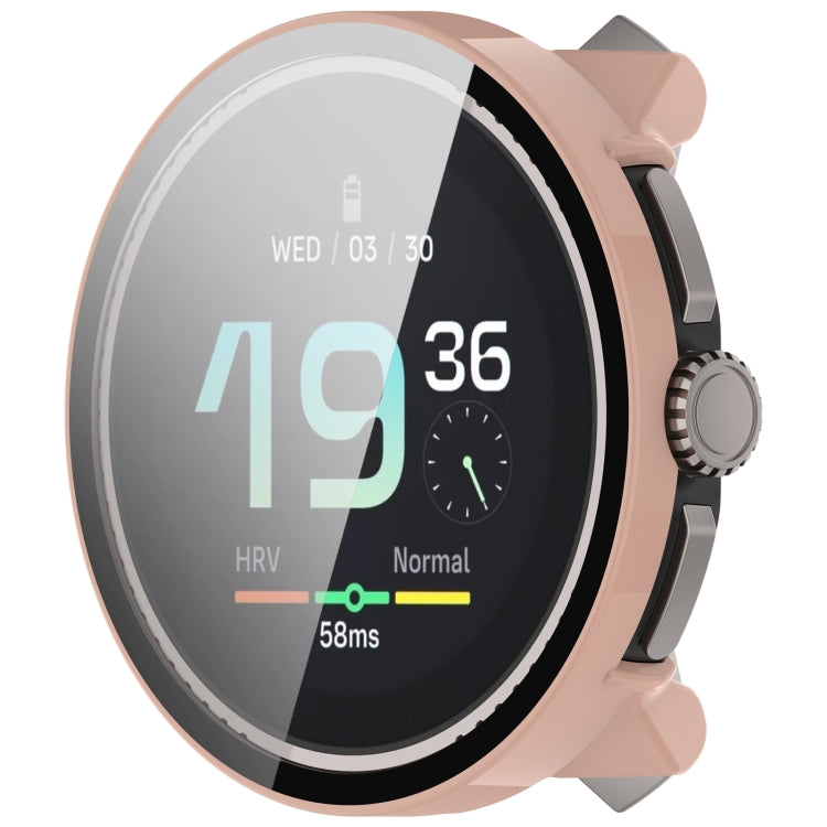 For Suunto Race S PC + Tempered Glass Film Integrated Watch Protective Case(Pink)
