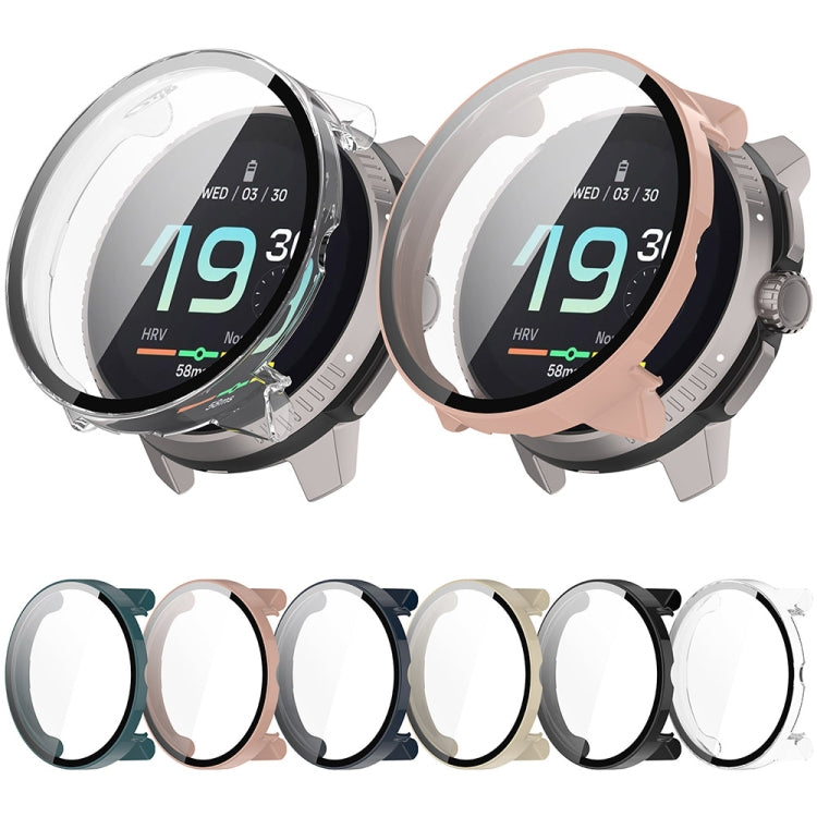 For Suunto Race S PC + Tempered Glass Film Integrated Watch Protective Case(Pink)