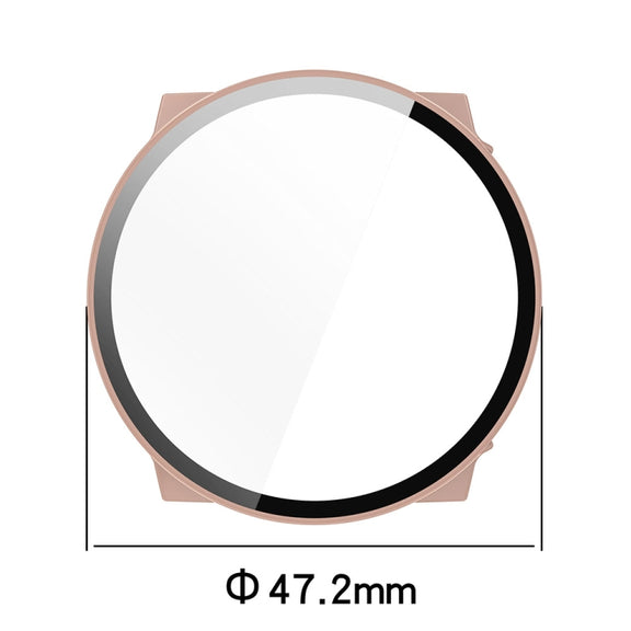 For Suunto Race S PC + Tempered Glass Film Integrated Watch Protective Case(Pink)