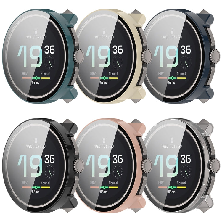 For Suunto Race S PC + Tempered Glass Film Integrated Watch Protective Case(Pink)