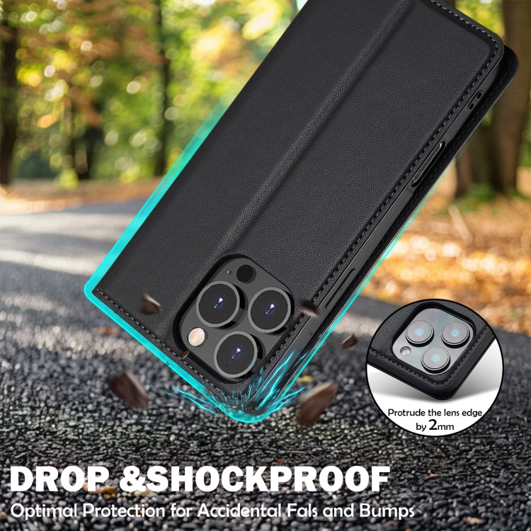 For iPhone 16 Pro Max LC.IMEEKE L1 Series Frosted Fine Texture PU Phone Case(Black) - iPhone 16 Pro Max Cases by LC.IMEEKE | Online Shopping South Africa | PMC TechLife | Buy Now Pay Later Mobicred